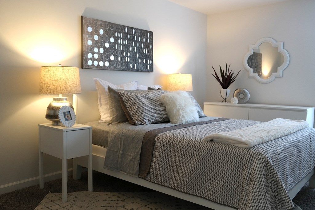 Night lights inside at Bloomfield Apartments, Dayton, 45426