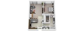 a floor plan of a one bedroom apartment
