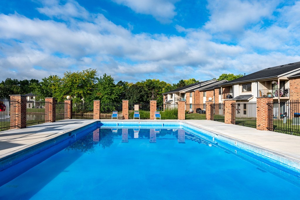 the swimming pool at our apartments