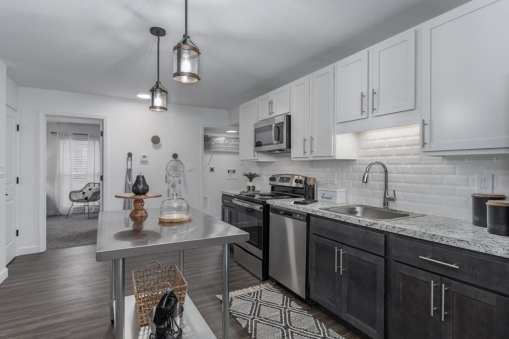 B/W Kitchen at SoDel, Kettering, OH