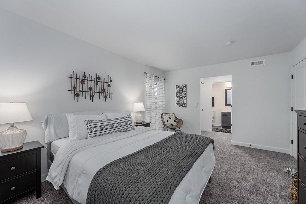 White interior bedroom at SoDel, Ohio, 45429