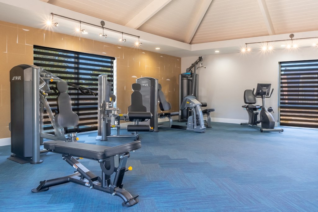 a gym with cardio equipment and treadmills in a building