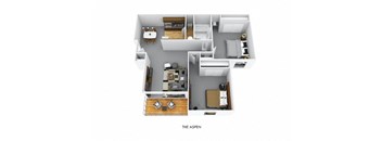 The Aspen Floor Plan at Timber Glen Apartments, Batavia, 45103