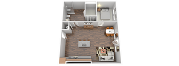 The Decker Floor Plan at Four23/Hoge, Ohio, 45226