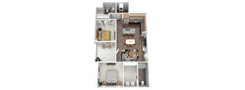 The LuNeack Floor Plan at Four23/Hoge, Ohio