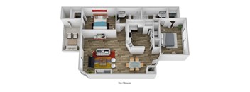 The Ottawas 1,058 Sq. Ft. Floor Plan at Indian Lookout, West Carrollton, OH