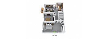 The Pine Floor Plan at Timber Glen Apartments, Batavia, OH, 45103