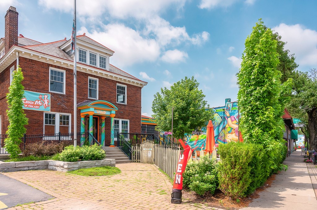 A red brick building at The Ridge Apartments, Cincinnati, OH, 45213