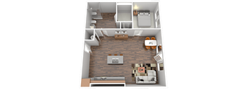 The Decker Floor Plan at Four23/Hoge, Ohio, 45226