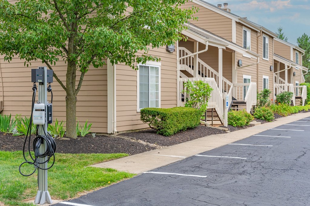 our apartments offer a parking lot for your car at Enclave, Beavercreek, Ohio