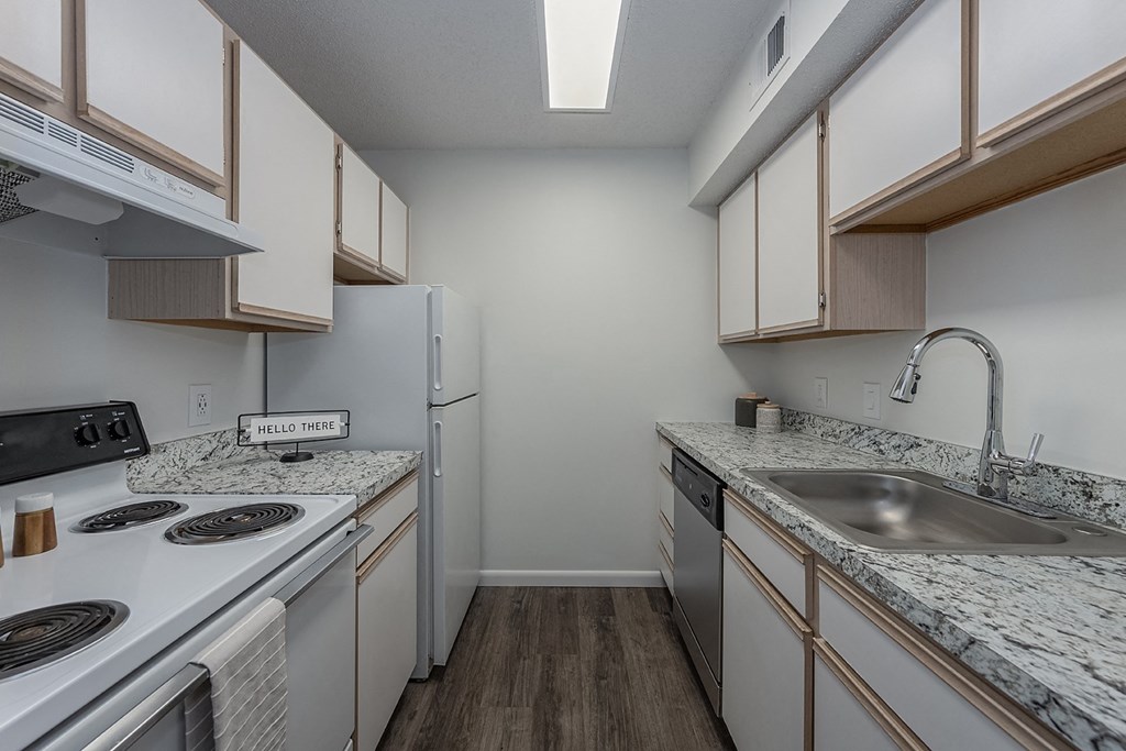 Galley style kitchens with appliances