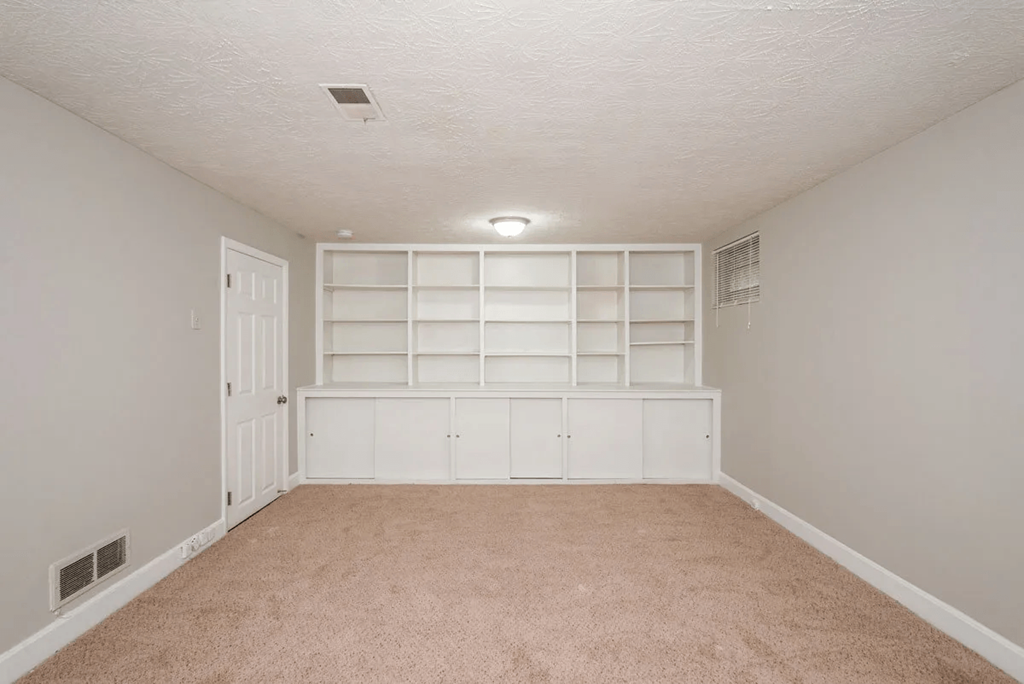 Room with built-in cabinet system at Trails at Mariemont, Cincinnati, OH