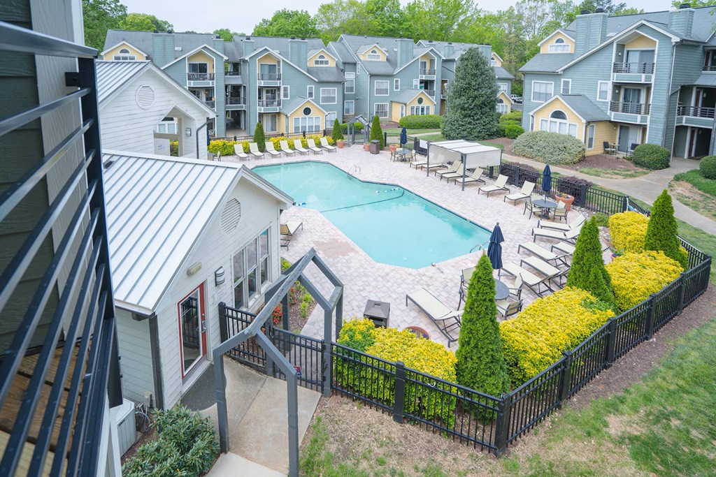 Aerial Pool View at Regency Place, Raleigh