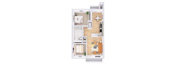 2 Bed Floorplan at North Central Village, Columbus, Ohio