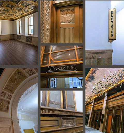 A collage of images showing different architectural details.