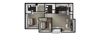 Blake Floor Plan at Liberty Flats Apartments, Ohio