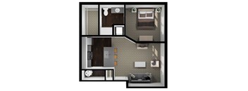 Bryn Floor Plan at Liberty Flats Apartments, Liberty Township, OH