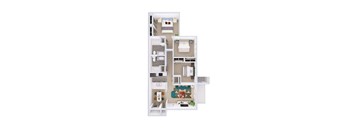Cambridge Floor Plan at Hanna Village, Indianapolis, IN