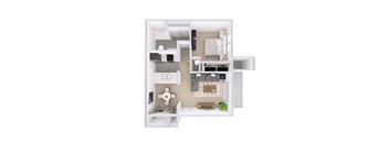 Camden Floor Plan at Hanna Village, Indiana, 46227