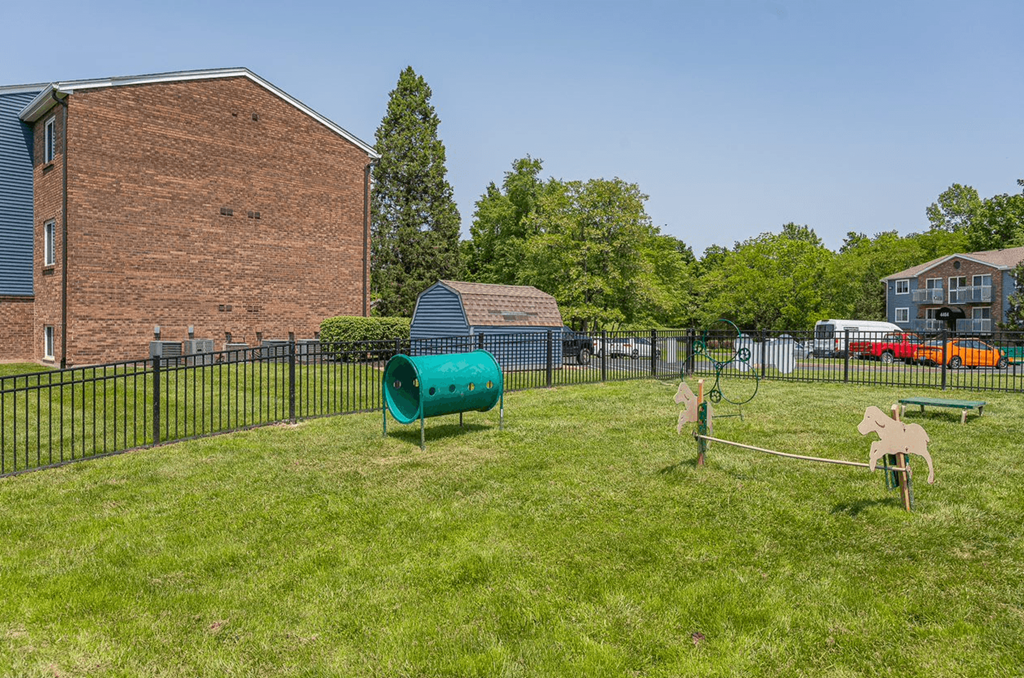 our apartments showcase a dog park with plenty of room to run and play  at Timber Glen Apartments, Batavia, OH, 45103