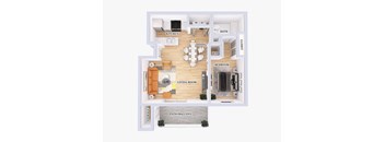 1 bed 1 bath C at Crystal Glen Apartments, Findlay, OH
