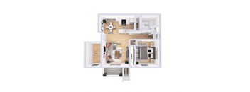 1 bed 1 bath B at Crystal Glen Apartments, Findlay