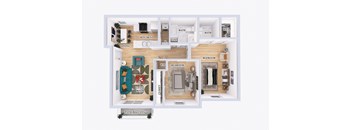 2 bed 1.5 bath at Crystal Glen Apartments, Ohio