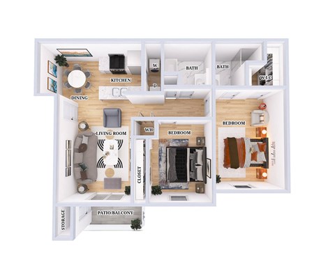 2 bed 2 bath at Crystal Glen Apartments, Ohio, 45840