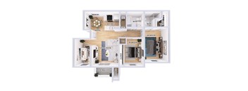 2 bed 2 bath A at Crystal Glen Apartments, Findlay, OH, 45840