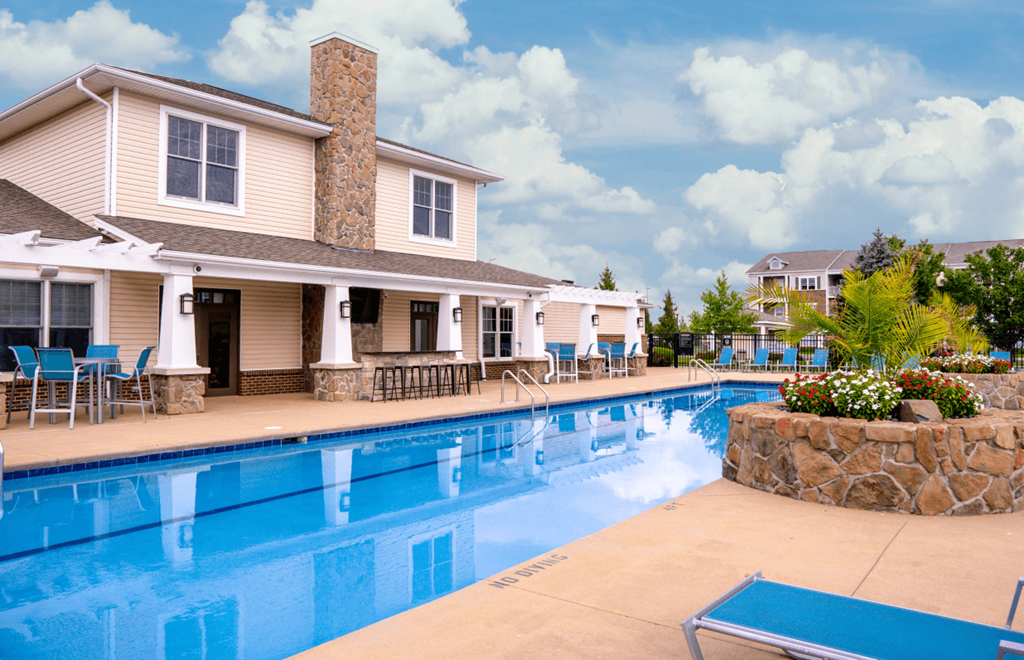 Large swimming pool for residents to enjoy