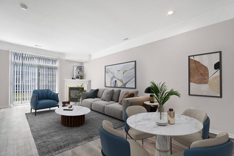 Living room at College Park, Columbus, OH