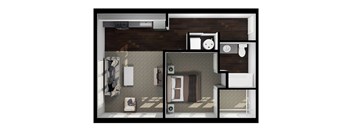Drew Floor Plan at Liberty Flats Apartments, Liberty Township, 45069