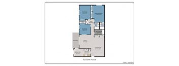 3 Bedroom Floor Plan at Finneytown Apartments and Townhomes, Cincinnati
