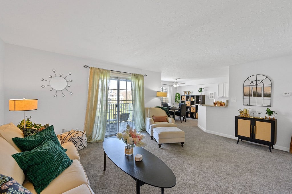 Living room with couches and a coffee table at Wrights Point, KY, 41011