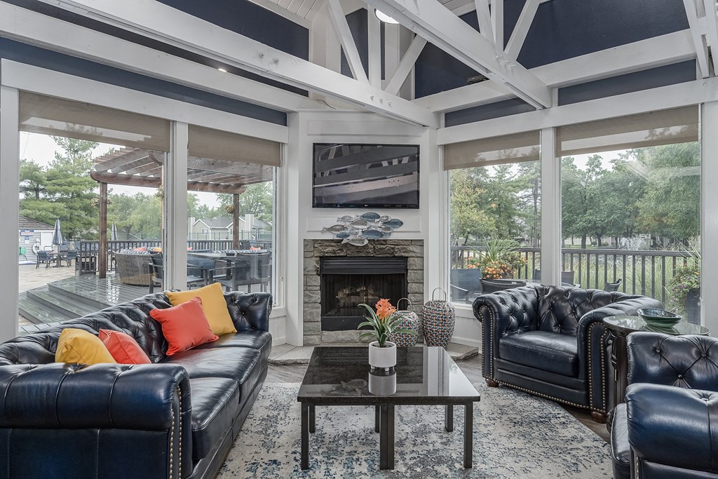 Clubhouse interior with sitting space at Harpers Point Apartments, Cincinnati, 45249