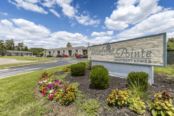 Elegant Entry Signage at Waterfront Pointe, Indianapolis, 46214
