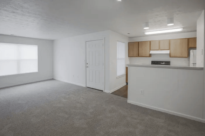 Living Room With Plenty Of Natural Light at Waterfront Pointe, Indianapolis, IN, Indiana, 46214