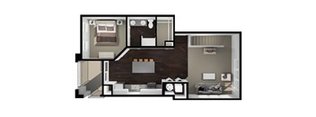Jack-2f Floor Plan at Liberty Flats Apartments, Liberty Township, OH, 45069