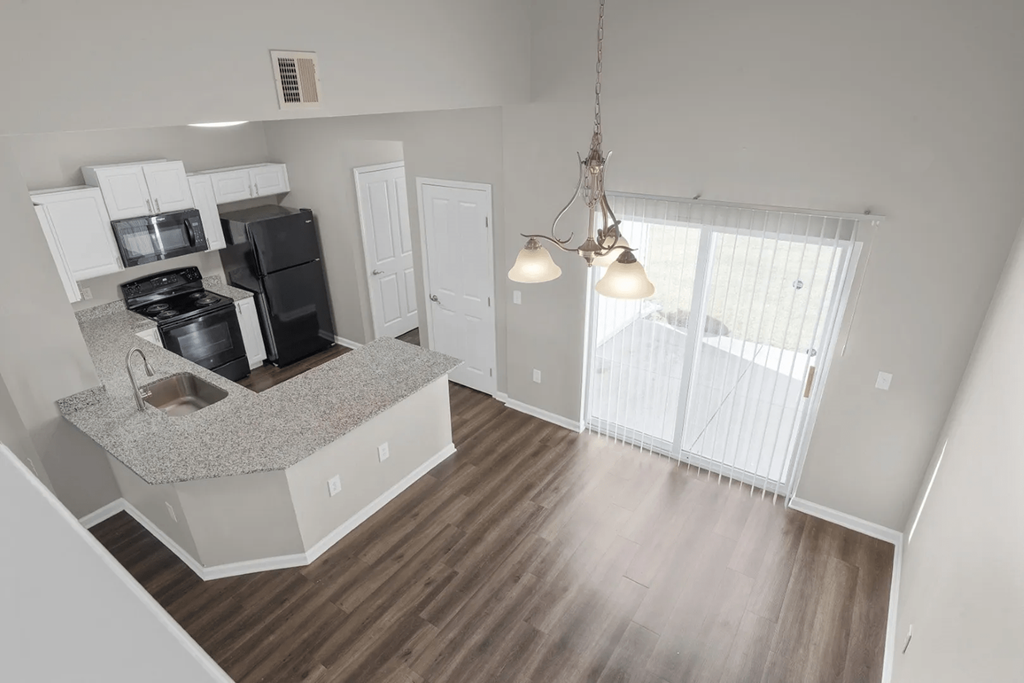 Aerial Kitchen View at Traditions at Slate Ridge, Reynoldsburg, Ohio