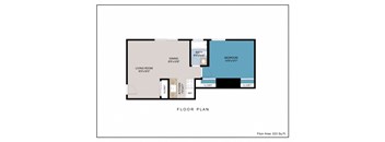 1 Bed 1 Bath Floor Plan at Congress Run, Cincinnati, Ohio