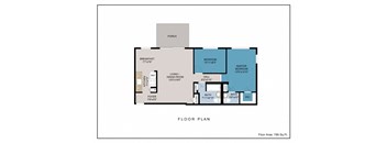 2 Bedroom 1.5 Bath Floor Plan at Congress Run, Cincinnati, OH, 45215