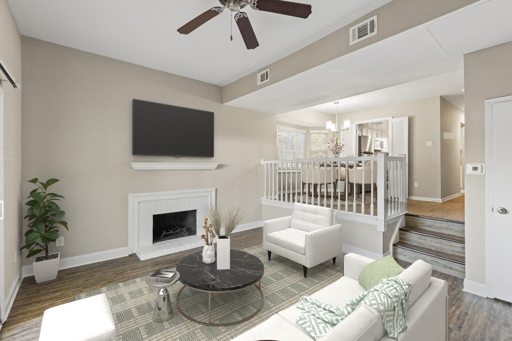 a living room with a couch and a table at Merrick Place, Kentucky, 40502