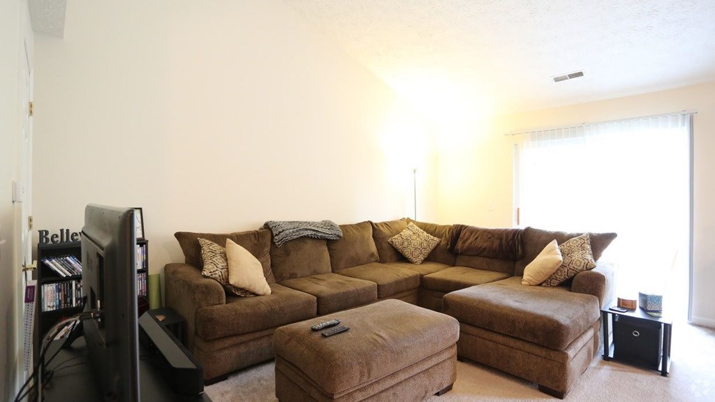 Living Room With TV at The Cove, Columbus