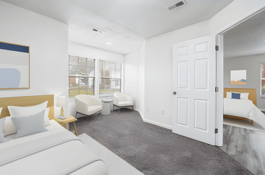 Bedroom area at The Berryessa Apartments, Ohio
