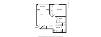 A black and white drawing of a house layout.