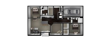 Will Floor Plan at Liberty Flats Apartments, Liberty Township, OH