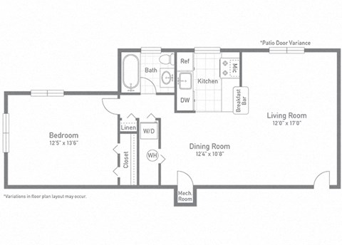 One bedroom apartment at Bren Mar Apartments, Alexandria, VA