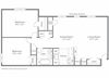 Floor Plan Two bedroom apartments for bren mar