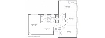 Floor plan view in black and white for bren mar