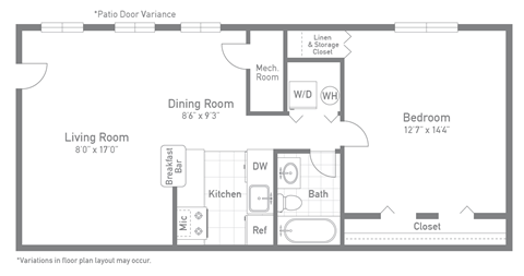 Floor Plan at Bren Mar Apartments in Alexandria, VA